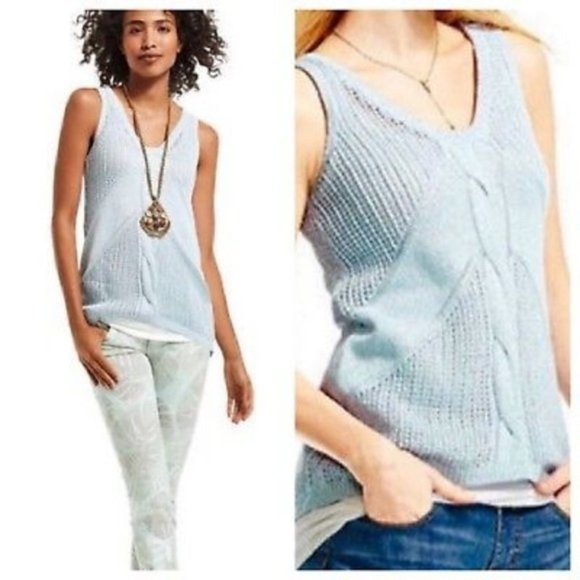 CAbi Sweaters - CAbi Sea Spray Sweater Vest Knit Tank M
